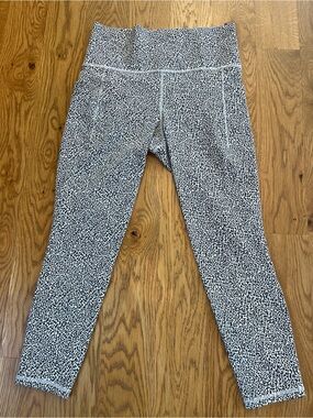 Athleta Black and White Speckled High-Rise Leggings